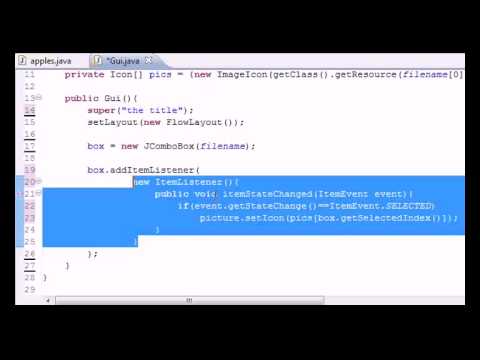 Java Programming Tutorial 67 Drop Down List Program