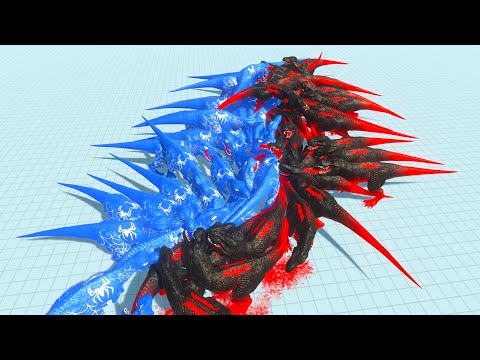⚔A WALL-TO-WALL BATTLE T-REX BATMAN VS T-REX SPIDERMAN - Animal Revolt Battle Simulator