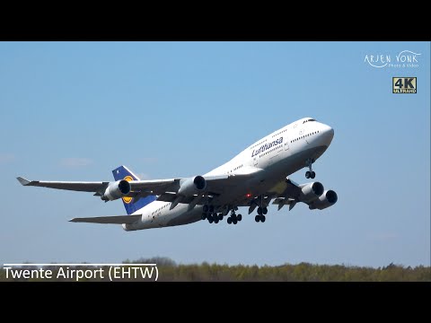 Plane Spotting at Twente Airport (EHTW) 26-04-2021 : Departure of Lufthansa Boeing 747-430 "D-ABTK"