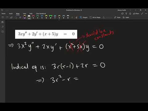 Math 391 1XC Lecture 18 - The Laplace Transform and using it to solve linear ODEs