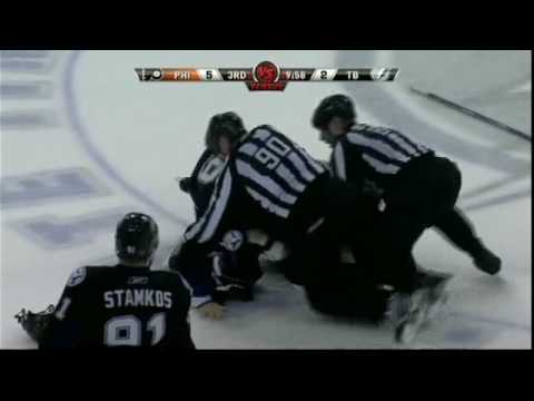 Mar 2 2010 Dan Carcillo vs Steve Downie