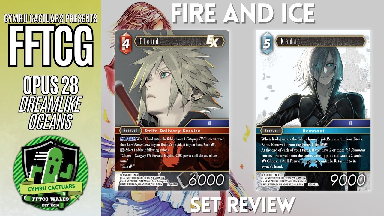 Fire & Ice Opus 28 Dreamlike Oceans Set Review // FFTCG // Cymru Cactuars