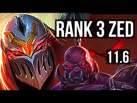 ZED vs SION (MID) | Rank 3 Zed, 2.9M mastery, 1900+ games, 10/2/3 | EUW Challenger | v11.6