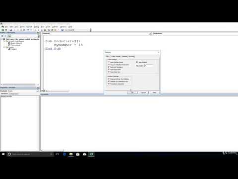 Microsoft Visual Basic The Option Explicit Setting