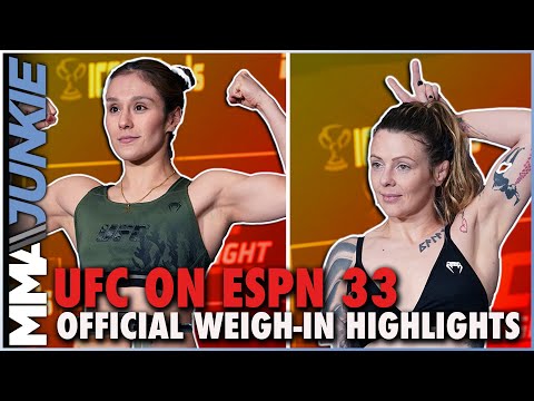 UFC on ESPN 33 weigh-in highlights: All 26 fighters hit mark