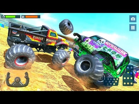 US Army Monster Trucks Crash Derby Demolition Stunt Racing Simulator - Android Gameplay.