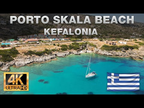 🇬🇷 Kefalonia - Porto Skala Beach by drone (4K 60fps UHD)