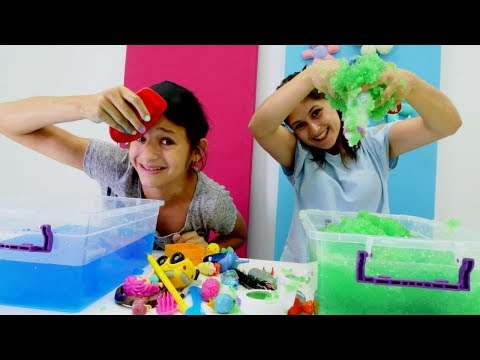 Challenge. Ayşe ve Asu Ela jel içinde objeleri arıyorlar