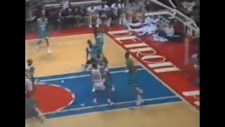 Larry Johnson Throws Down a Hammer Dunk vs. Pistons (1993)