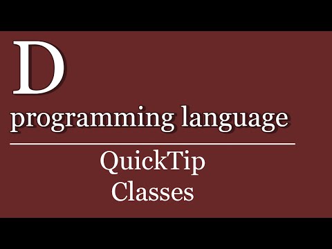 QuickTip #111 - D Tutorial - Klassen | D programming language | classes