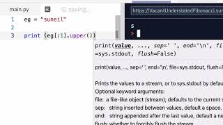 Download the video "using python .upper() to make upper case strings"