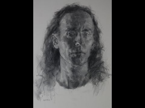 Self-Portrait Demo For Portrait Drawing Intensive Workshop, beginner/advanced - Dan Thompson
