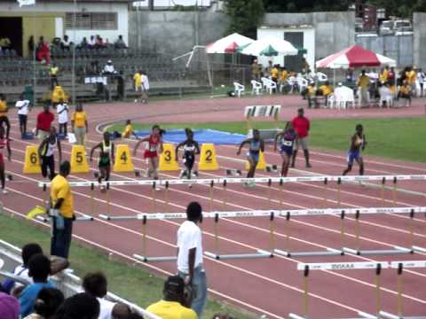 2011 CAC Age Group 60m Hurdles Girls 13-14 Heat 4