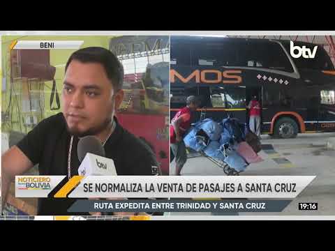 Terminal de Buses de Beni retoma la venta de pasajes para la ruta Trinidad–Santa Cruz