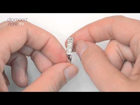 FT29 322JUY - Lucy 18K White Gold 5 Stone Princess Diamond Eternity Ring