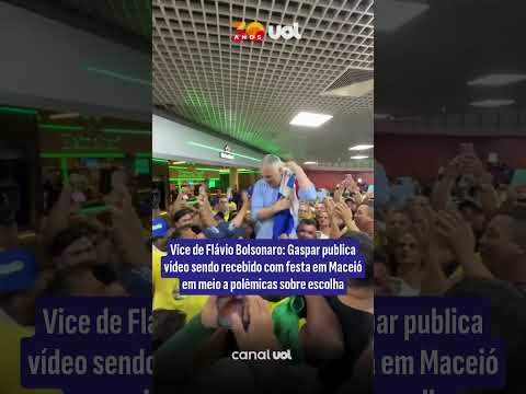 Gaspar, vice de Flávio Bolsonaro, é recebido com festa em Maceió em meio a polêmicas sobre escolha