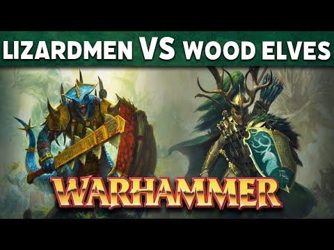 Lizardmen vs Wood Elves Warhammer Fantasy 8th Edition Battle Report