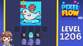 Pixel Flow Level 1206 Solution Walkthrough
