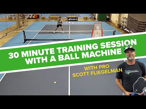 30 Minute Pickleball Practice Session with a Ball Machine