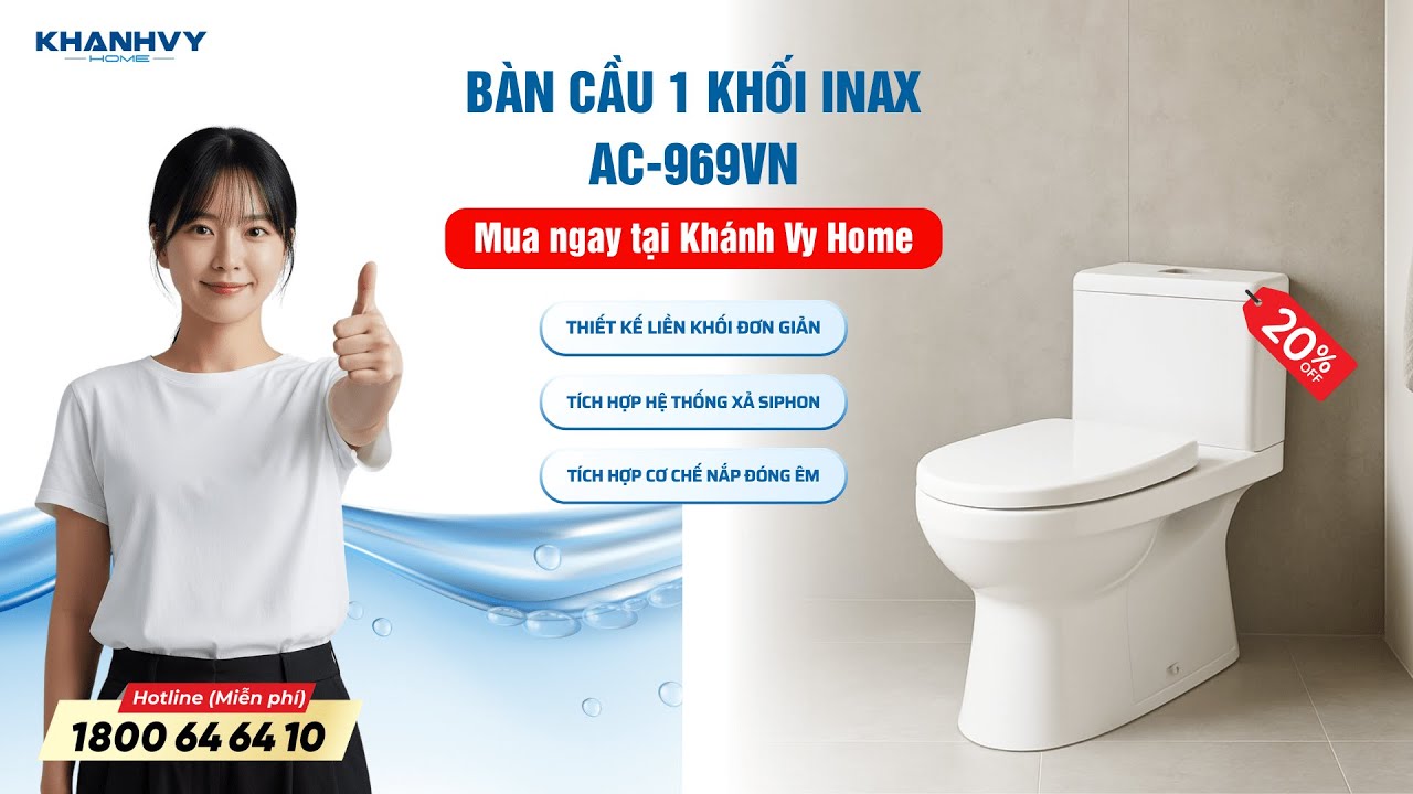 Bàn cầu 1 khối Inax AC-969VN