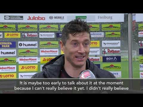 Soccer Lewandowski Reaction | Lewandowski after equalling Gerd Muller's record