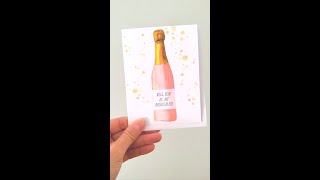will you be my bridesmaid card champagne proposal