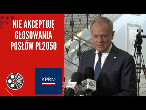 D. Tusk: NIE AKCEPTUJĘ głosowania posłów PL2050