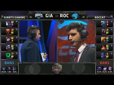 GIA vs ROC Game 1 Highlights - GIANTS GAMING vs ROCCAT- QUARTERFINALS EU LCS SUMMER 2015 REGIONALS