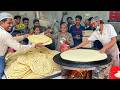 BIGGEST MANDA ROTI MAKING STREET ROLL AND SAMOSA PATTI PAKISTAN S BIGGEST MANDA ROTI RECIPE