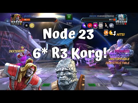 War vs Suspicious Alliance!? 6-Star Rank 3 Korg Node 23! - Marvel Contest of Champions