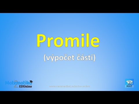 Promile - výpočet části