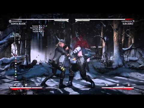 Mortal Kombat X Sonya Blade Combo 30% (Demolition) (No meter)
