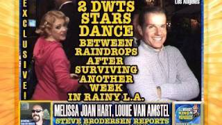 2 DWTS STARS BRAVE THE RAIN AFTER SHOW