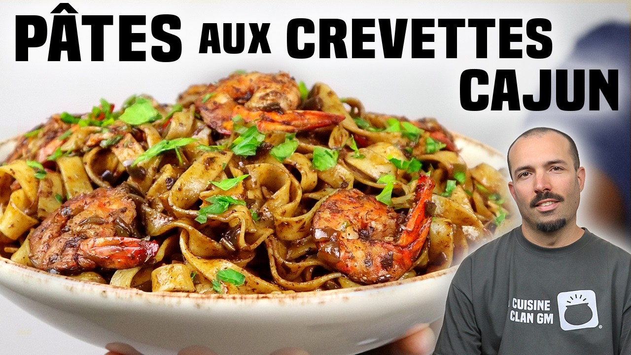 PÂTES aux CREVETTES CAJUN 🦐