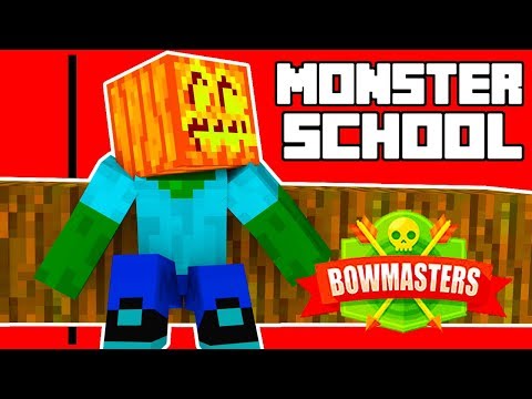 Monster School : HALLOWEEN BOWMASTERS CHALLENGE - Minecraft Animation