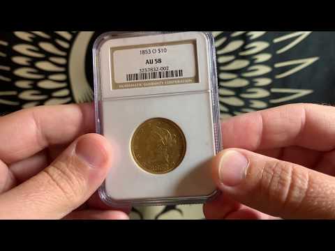 1853-O NGC AU58 $10 Gold Eagle