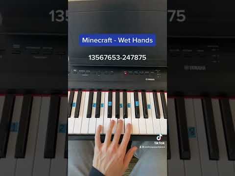 Minecraft - Wet Hands easy piano tutorial!