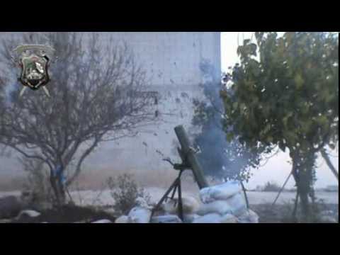 استهداف مقرات النظام على جبهة الكم في ريف حمص بقذائف الهاون من قبل كتيبة أسود الأرض