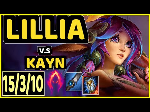 KADIR (LILLIA) vs KAYN - 15/3/10 KDA JUNGLE GAMEPLAY - EUW Ranked GRANDMASTER