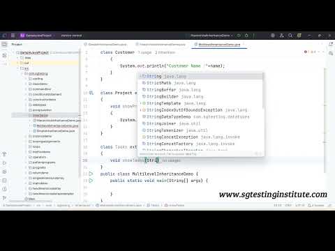 Core Java Oops Part 27 Inheritance In Java Multilevel Inheritance