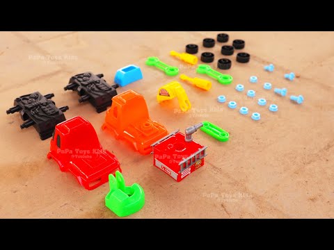 Excavator & Fire Truck Assembly Video for Children | Toy car Assembly | Fire Engines for Children