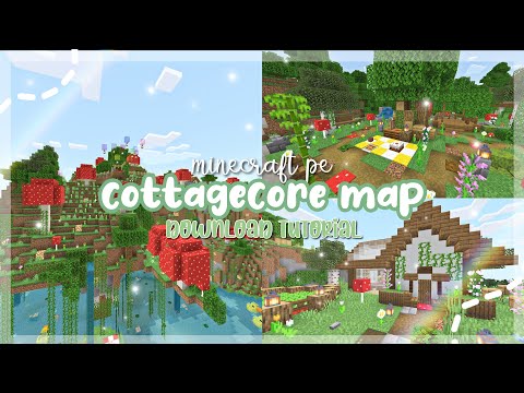 🔥NEW MAP ALERT🔥 Download my enchanting Minecraft PE cottagecore map now!🏡💫