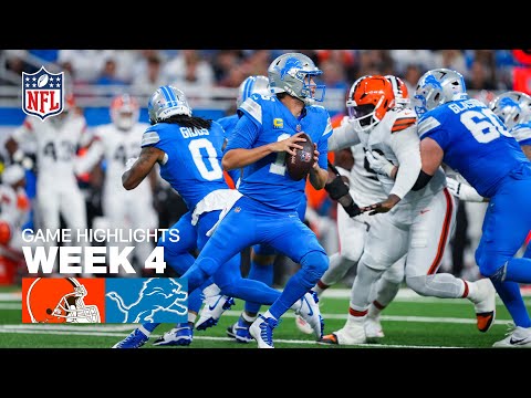 Cleveland Browns vs Detroit Lions Game Highlights | 2025 NFL Season Week 4