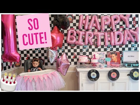 WE DID IT! 🎂 | CUTEST 1ST BIRTHDAY PARTY THEME EVER - 1950s ELVIS DINER DECORATIONS | PRESLEY'S BDAY Video