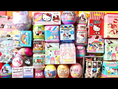 ASMR 32 Hello Kitty Mystery Blind Boxes Collection Unboxing toys