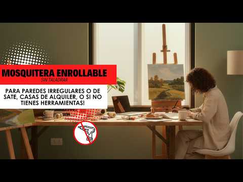 Mosquitera Enrollable Sin Taladrar con Cabezal de 39 mm