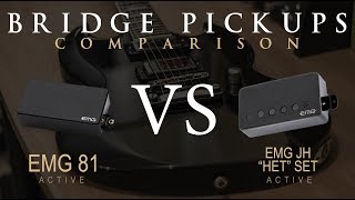 Video thumbnail for EMG 81 vs EMG JH HET SET - Active Bridge Pickup Guitar Tone Comparison / Review / Demo by Mike Stamper