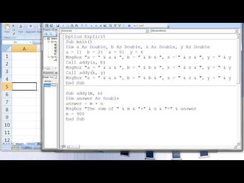 Excel VBA Topic 4.1.2 - Example, Reusing a Sub Procedure