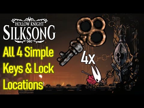 Hollow knight Silksong ALL 4 Simple Key Locations And Where to Use Them, All Locked Door Locations