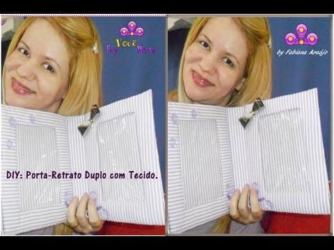 DIY: Lindo Porta-Retrato Duplo com Tecido